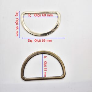 Yaası D Toka  Zamak  60 mm (6 cm )  HT-T237