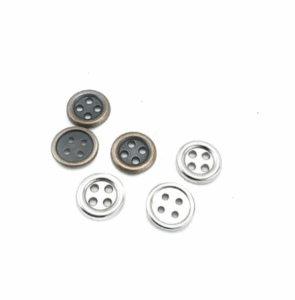 11 mm Dört Delikli Metal Düğme D-1074