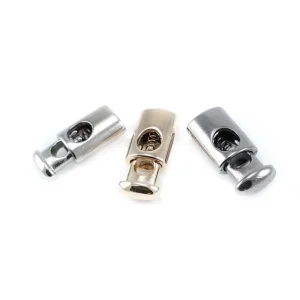 Tek Delikli Yassı Metal Stoper 4,5 mm Kordon Girişi HS- 299