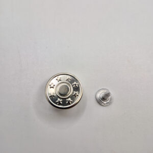 17mm 8 Yıldız Free nikel- Gümüş  ( gri renk)  jeans Sabit Kot Düğmesi (10 adet -takım)