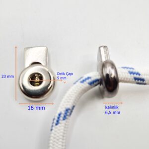 Tek Delikli Yassı Stoper – Kordon Kilidi HS-E2178