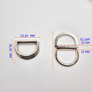 Çift D Toka 25 mm Kemer ve Ayar Tokası HT- E2244