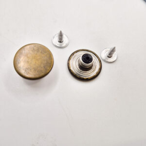 20 mm DÜZ jeans Sabit Kot Düğmesi Antik Sarı 10 Adet takım