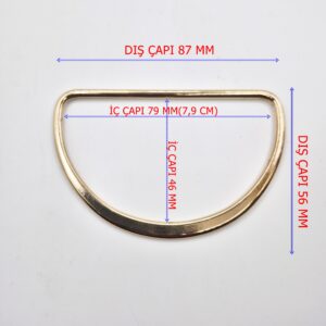 D Toka Yassı Zamak 80 mm (8 cm ) HT-T236