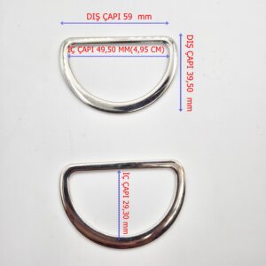 Yassı D Toka Zamak 50 mm (5 cm ) HT-1033